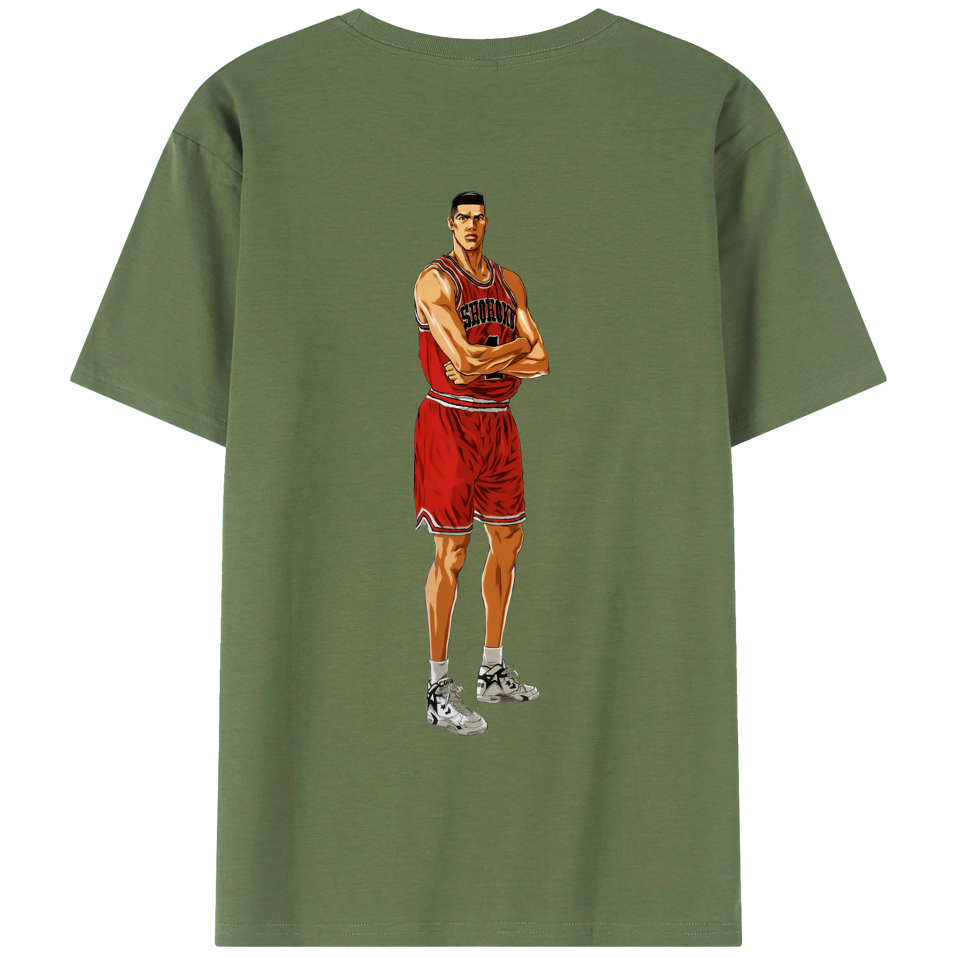 （画像用） SLAM DUNK／スラムダンク 綿100％ メンズ半袖Tシャツ（バックプリント） 通気性